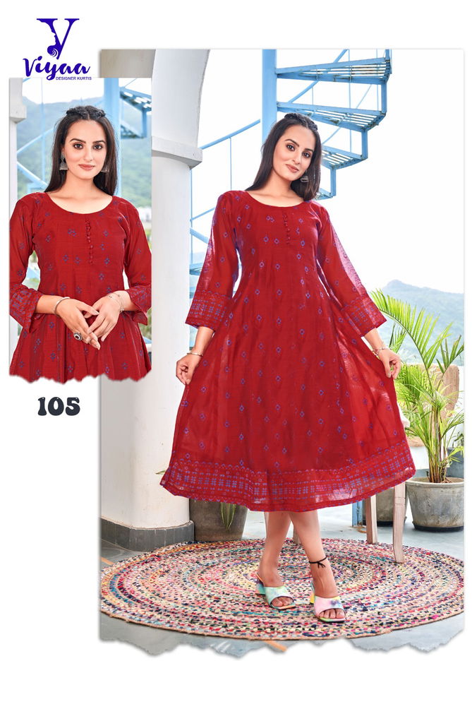 Stargirl By Viyaa Printed 101 To 108 Anarkali Kurtis Exporters In India